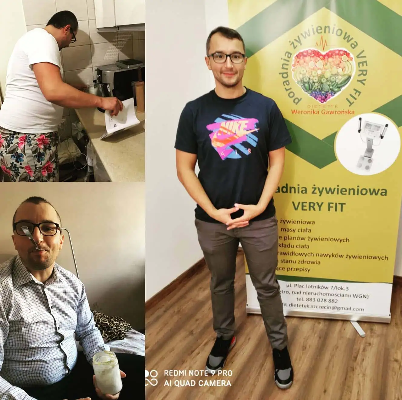 Efekty współpracy z dietetykiem, utrata wagi - metamorfoza Tomasza